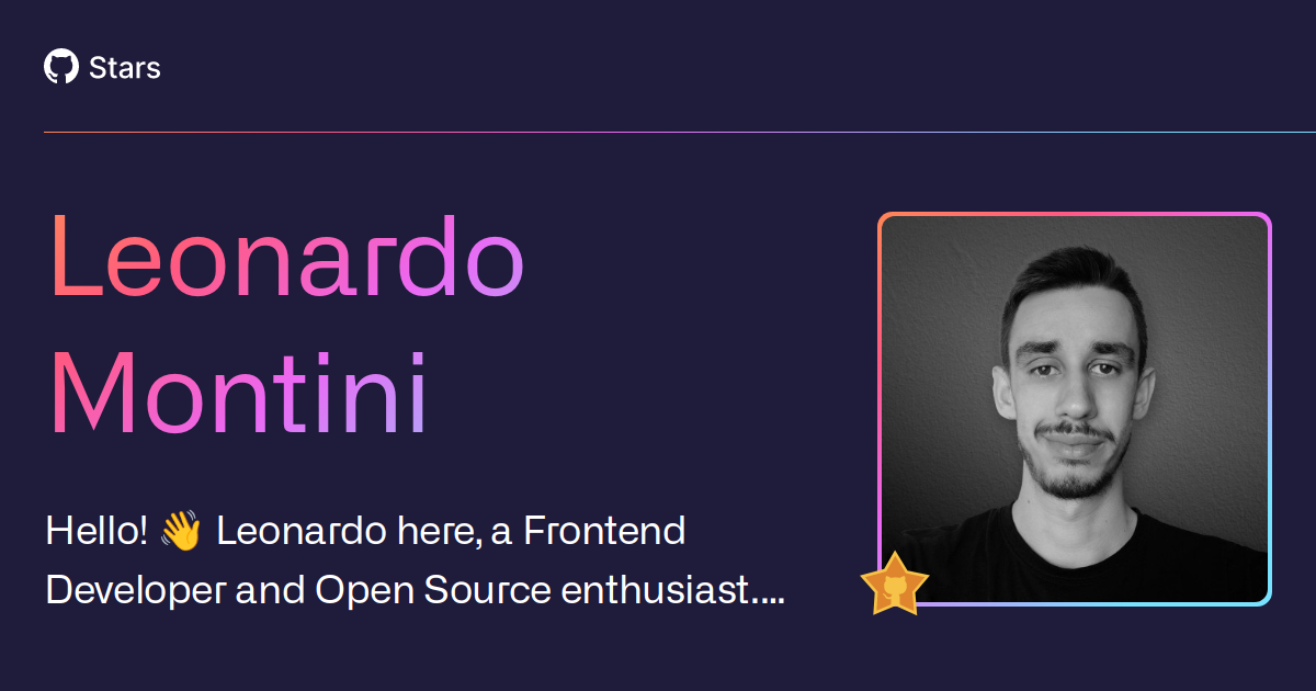Leonardo montini github stars