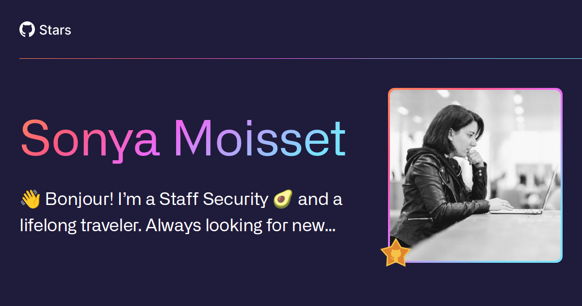 Sonya Moisset | GitHub Stars